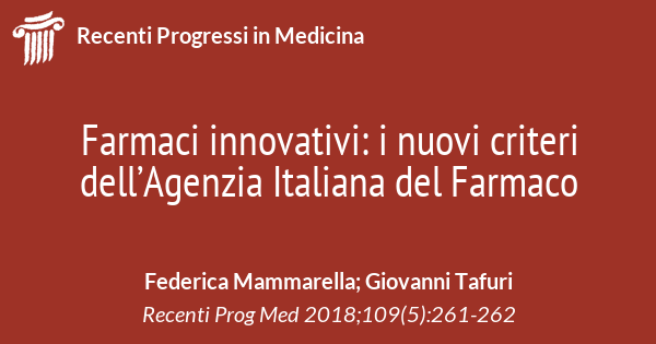 Farmaci Innovativi: I Nuovi Criteri Dell’Agenzia Italiana Del Farmaco ...